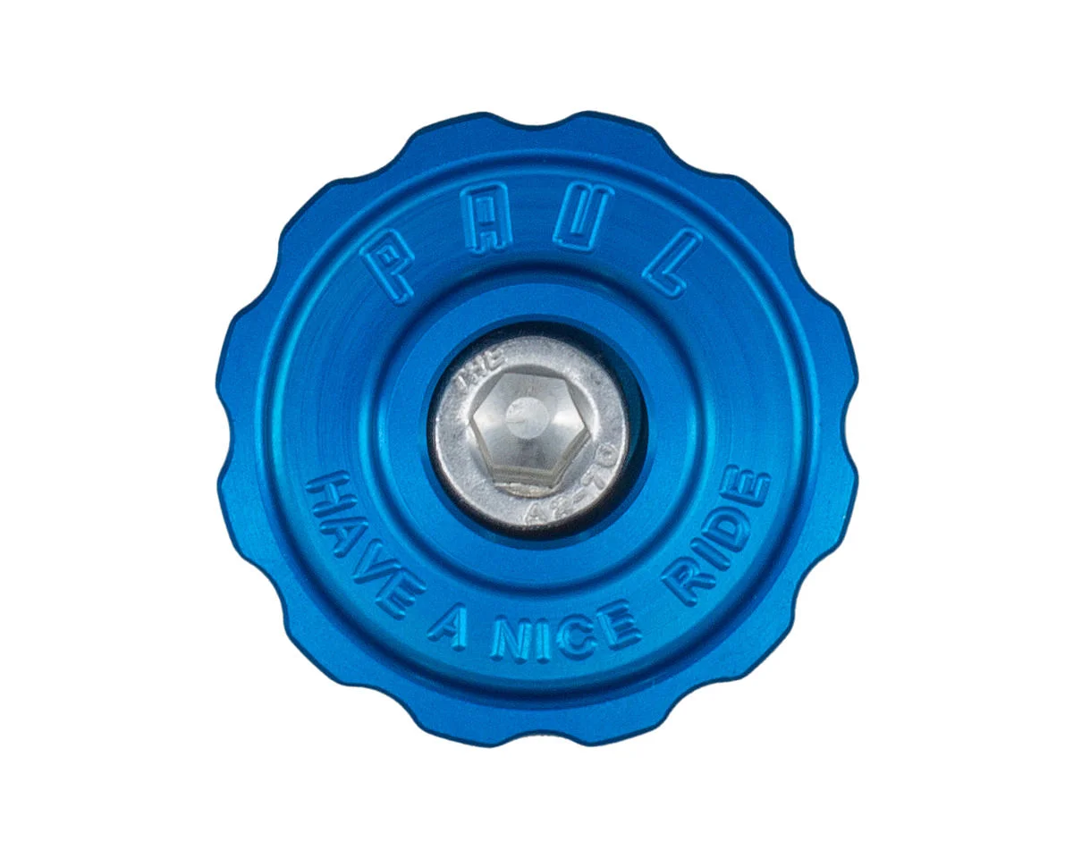 Paul Components Aluminum Top Cap (Blue) (1-1/8")